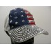 STARS AND STRIPES  USA  RHINESTONE STUDDED  ADJUSTABLE BALL CAP HAT  eb-63303365